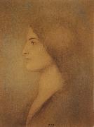 Fernand Khnopff Head of a Woman oil on canvas